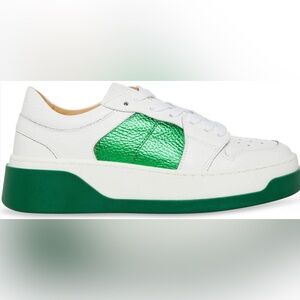 Steve Madden Joey White/green Womens Shoes  Sneakers sz 7